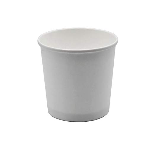 Pack & Cup Bio Suppenbecher aus Pappe Plain White - Einwegbecher - Soup to go - Suppenbehälter – umweltfreundliche Suppentasse aus Karton - Take away container - 450 ml 50 Stück von Pack & Cup