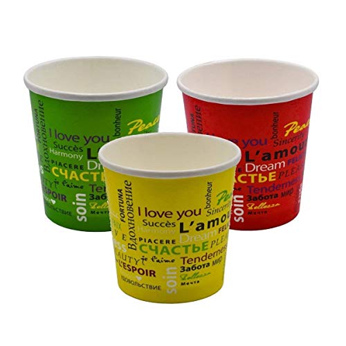 Pack & Cup Bio Suppenbecher aus Pappe Fiesta - Einwegbecher - Soup to go - Suppenbehälter – umweltfreundliche Suppentasse aus Karton - Take away container - 450 ml 400 Stück von Pack & Cup
