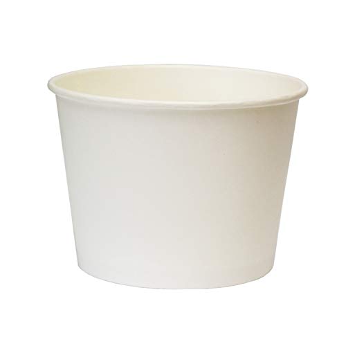 Pack & Cup Bio Suppenbecher aus Pappe Plain White - Einwegbecher - Soup to go - Suppenbehälter – umweltfreundliche Suppentasse aus Karton - Take away container - 900 ml 25 Stück von Pack & Cup