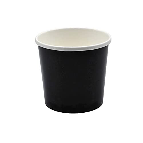 Pack & Cup Bio Suppenbecher aus Pappe Schwarz - Einwegbecher - Soup to go - Suppenbehälter – umweltfreundliche Suppentasse aus Karton - Take away container - 450 ml 400 Stück von Pack & Cup