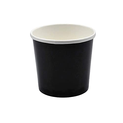 Pack & Cup Bio Suppenbecher aus Pappe Schwarz - Einwegbecher - Soup to go - Suppenbehälter – umweltfreundliche Suppentasse aus Karton - Take away container - 450 ml 50 Stück von Pack & Cup