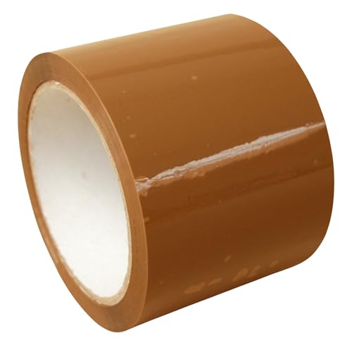 Packen 24 SCHNELL - PREISWERT - GUT Klebeband Rollen Überbreite 75 mm PP braun Leise abrollbar Packband von Packen 24 SCHNELL - PREISWERT - GUT