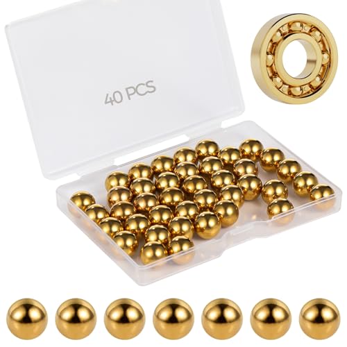 Packool 40 Stück Präzisions-Messing-Lagerkugeln, 1/2 Zoll Durchmesser, polierte Oberfläche, hochwertig und korrosionsbeständig, inklusive transparenter Aufbewahrungsbox Packool 40 Stück Präzisions-Messing-Lagerkugeln, 1/2 Zoll Durchmesser, polierte Oberfläche, hochwertig und korrosionsbeständig, inklusive transparenter Aufbewahrungsbox von Packool
