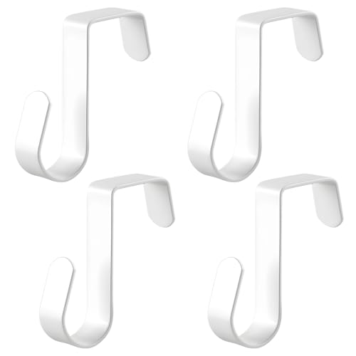 Packool 4er-Pack Türhaken, robuste Kleiderstangenhalter, weiße S-förmige Halterungen für Schrank, Küche, Bad, einfache Installation, passend für Stangen mit einem Durchmesser von bis zu 3,5 cm. Packool 4er-Pack Türhaken, robuste Kleiderstangenhalter, weiße S-förmige Halterungen für Schrank, Küche, Bad, einfache Installation, passend für Stangen mit einem Durchmesser von bis zu 3,5 cm. von Packool