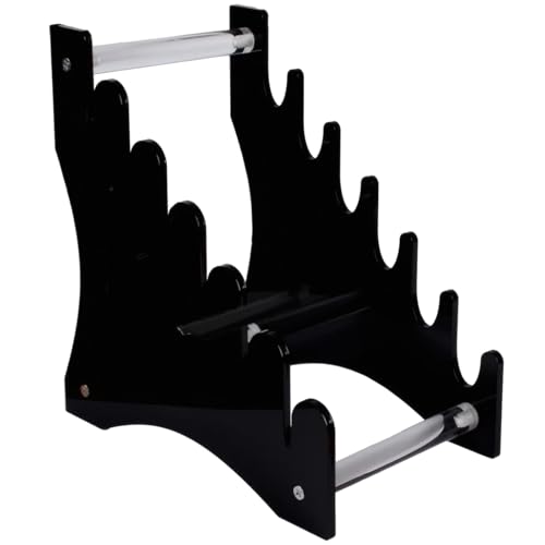 Packool Abnehmbarer Taschenmesserständer Acryl, schwarzes 6-stufiges Design mit Metallstützstangen, kompakter Messer-Organizer für Obstmesser, Werkzeuge und Sammlerstücke. Packool Abnehmbarer Taschenmesserständer Acryl, schwarzes 6-stufiges Design mit Metallstützstangen, kompakter Messer-Organizer für Obstmesser, Werkzeuge und Sammlerstücke. von Packool