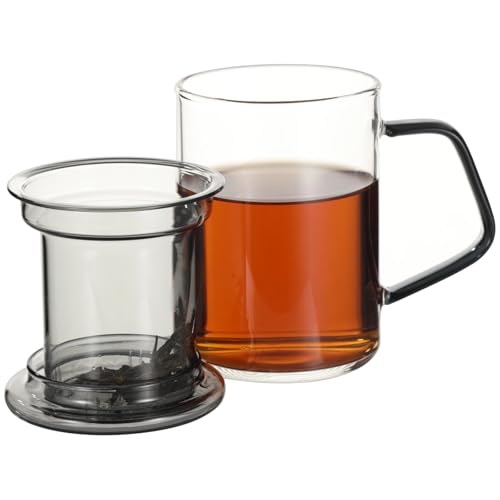 Packool Tee-Ei-Becher mit Deckel, 350 ml Glas-Teetasse mit Sieb, kälte- und hitzebeständige Glas-Teetasse mit Henkel, für die persönliche Teezubereitung im Büro oder zu Hause. Packool Tee-Ei-Becher mit Deckel, 350 ml Glas-Teetasse mit Sieb, kälte- und hitzebeständige Glas-Teetasse mit Henkel, für die persönliche Teezubereitung im Büro oder zu Hause. von Packool