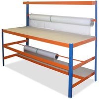 Packtischstation BASIC mit Rollenhalter, TK 300 kg von Basic