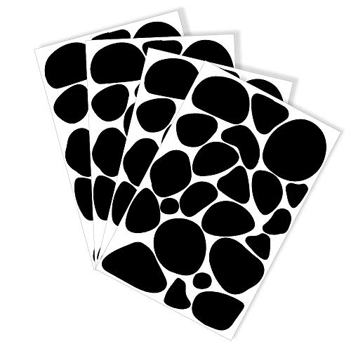 Dalmatiner Wandaufkleber für Kinder mit schwarzen Punkten Wandaufkleber Dalmatiner Tapete Wohnzimmer Wandaufkleber (Größe 1,5 cm bis 5 cm) mit 4 Blatt / 88 Punkte von Packwith