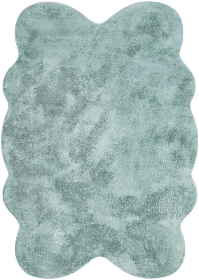 Paco Home Fellteppich Pelt 640, fellförmig, Höhe: 16 mm, Kunstfell, Uni Farben, sehr weicher Flor von Paco Home