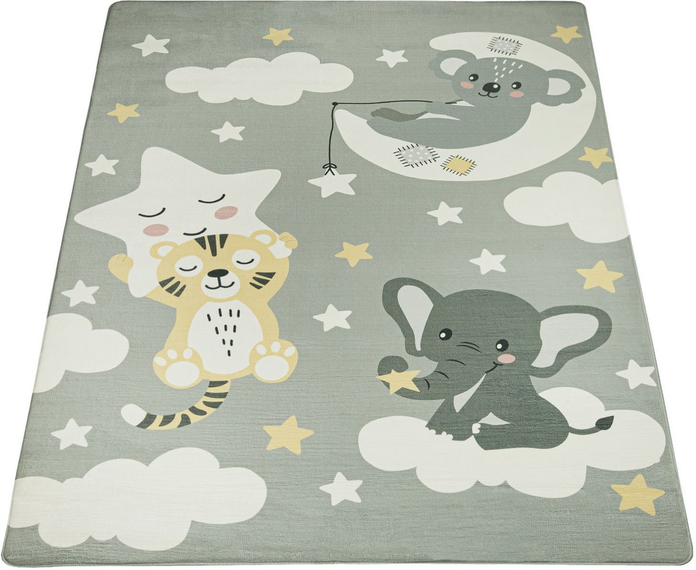 Paco Home Kinderteppich Chicos 551, rechteckig, Höhe: 2 mm, Flachgewebe, niedliches Kinder Design, Motiv Tiere, Kinderzimmer von Paco Home