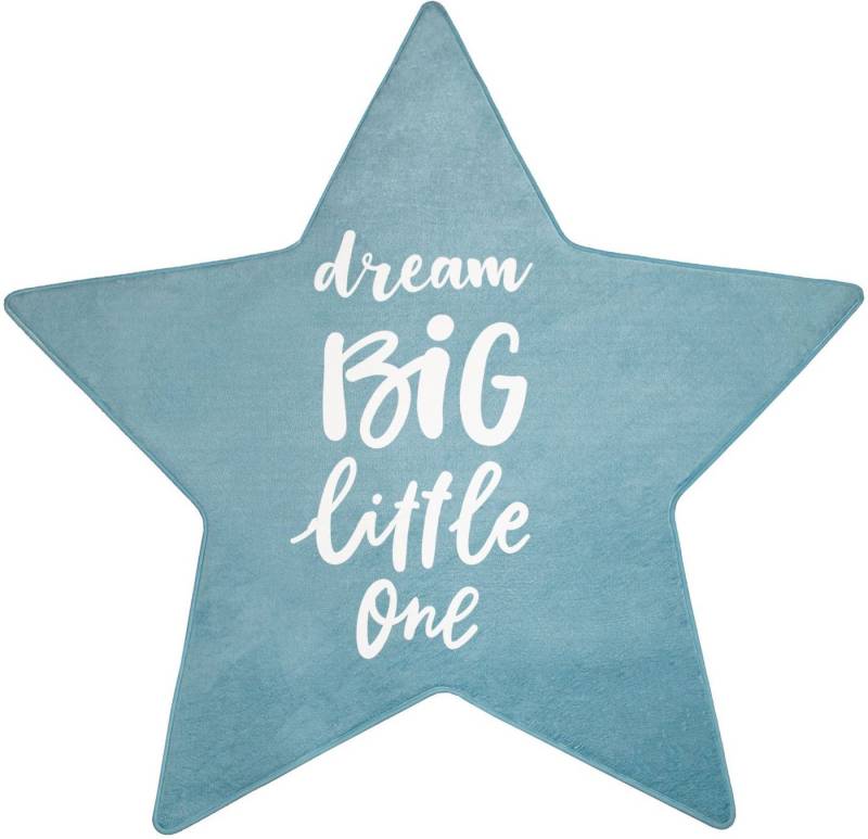 Paco Home Kinderteppich Chicos 558, sternförmig, Höhe: 2 mm, Flachgewebe, Stern mit Schriftzug, Kinderzimmer von Paco Home