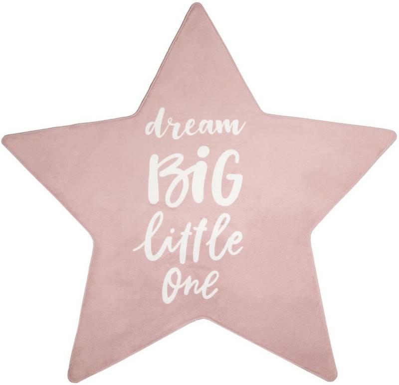 Paco Home Kinderteppich Chicos 558, sternförmig, Höhe: 2 mm, Flachgewebe, Stern mit Schriftzug, Kinderzimmer von Paco Home