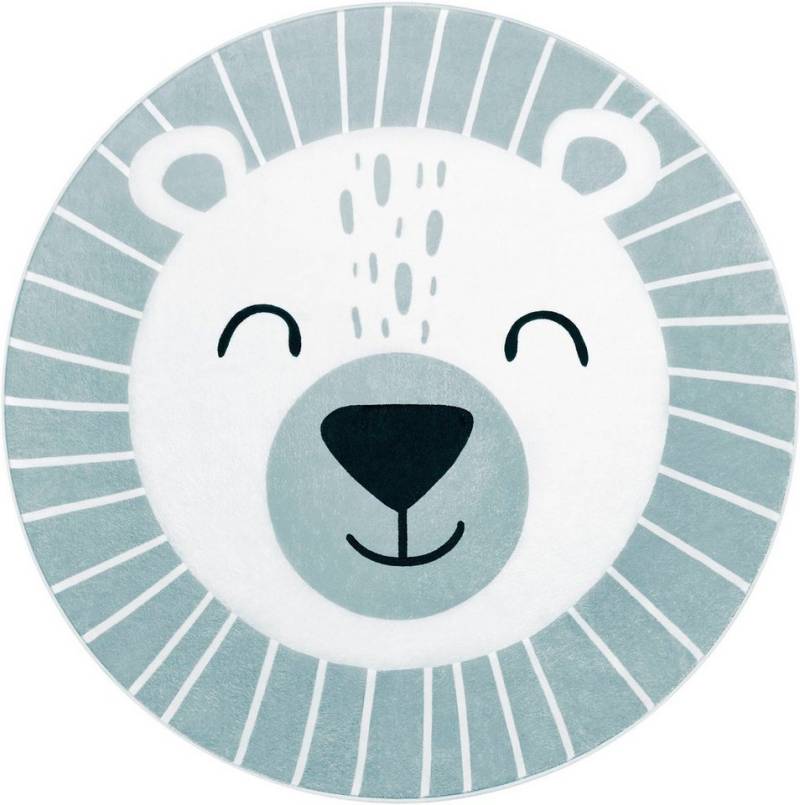 Paco Home Kinderteppich Tosbik 481, rund, Höhe: 12 mm, Spielteppich, Kurzflor, Motiv Bär, waschbar, Kinderzimmer Paco Home Kinderteppich Tosbik 481, rund, Höhe: 12 mm, Spielteppich, Kurzflor, Motiv Bär, waschbar, Kinderzimmer von Paco Home