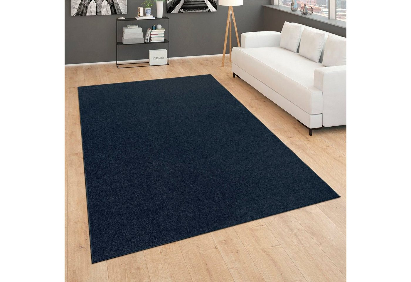 Paco Home Läufer Porto 890, rechteckig, Höhe: 13 mm, Teppich-Läufer, Kurzflor, Uni-Farben, ideal im Flur und Schlafzimmer von Paco Home