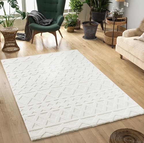 Paco Home Mias Teppiche Comfort Moderner Flauschiger Kurzflor Teppich, Anti-Rutsch Unterseite, Waschbar bis 30 Grad, Super Soft, Felloptik, Terra, 120 Rund von Mias Teppiche