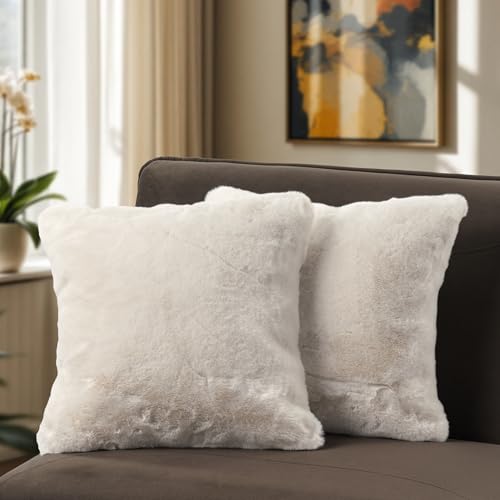 Paco Home 2er Set Kissenbezug Kunstfell Flauschig Wohnzimmer Couchkissen Kissenhülle Schlafzimmer Soft Boho Waschbar, Farbe:Creme, Sets:2pcs-Set Paco Home 2er Set Kissenbezug Kunstfell Flauschig Wohnzimmer Couchkissen Kissenhülle Schlafzimmer Soft Boho Waschbar, Farbe:Creme, Sets:2pcs-Set von Paco Home