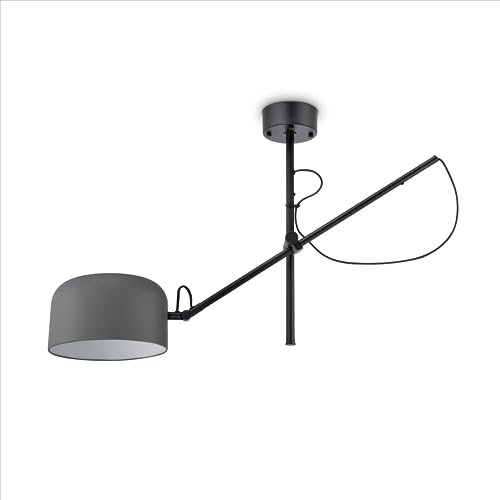 Paco Home Deckenlampe Metall Industrial Wohnzimmerlampe Deckenstrahler Lampenschirm Deckenlampe Büro Modern Stylisch E27 Fassung Retro Innen von Paco Home