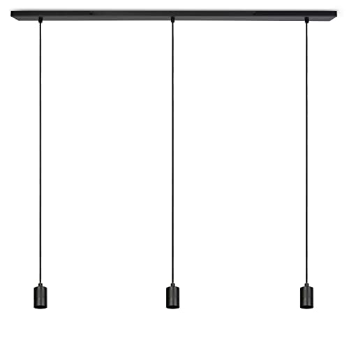 Paco Home Deckenlampe Pendellampe Kompatibel Mit Lampenschirm Hängelampe Lampenaufhängung E27 Textilkabel Kürzbar Fassung 3-Flammig 120 cm Schwarz Paco Home Deckenlampe Pendellampe Kompatibel Mit Lampenschirm Hängelampe Lampenaufhängung E27 Textilkabel Kürzbar Fassung 3-Flammig 120 cm Schwarz von Paco Home