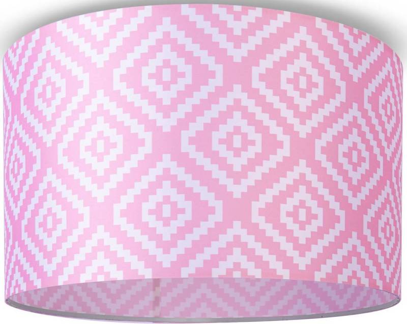 Paco Home Deckenleuchte Hugo Stella, ohne Leuchtmittel, Stoff Lampenschirm Vintage Wohnzimmerlampe Rund Retro Design Textil von Paco Home
