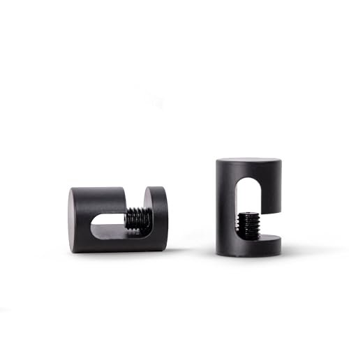 Paco Home Lampenaufhängung Deckenpin Pendelleuchte Decke Affenschaukel Kabelhalter Baldachin Deckenhaken Kabeldurchführung, Lampenart: Kabelclips, Farbe:Schwarz 2er Set von Paco Home