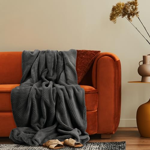 Paco Home Deko Wohnzimmer Decke Kuscheldecke Boho Tagesdecke Waschbar Sofadecke Schlafzimmer Geo Muster Modern Flauschig, Farbe:Anthrazit, Größe:150x200cm von Paco Home