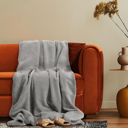 Paco Home Deko Wohnzimmer Decke Kuscheldecke Boho Tagesdecke Waschbar Sofadecke Schlafzimmer Geo Muster Modern Flauschig, Farbe:Grau, Größe:150x200cm von Paco Home