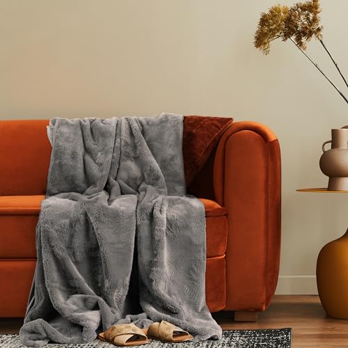 Paco Home Deko Wohnzimmer Decke Kuscheldecke Tagesdecke Waschbar Sofadecke Schlafzimmer Shaggy Einfarbig Flauschig Soft, Farbe:Anthrazit, Größe:200x240cm von Paco Home