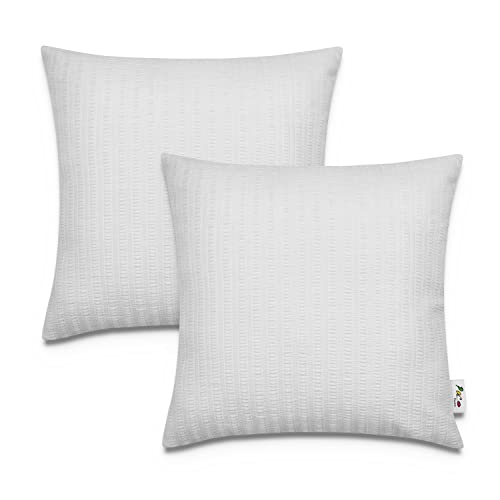 Paco Home Dekorative Kissenbezüge Kordsamt Kissenbezug Weich Kissenhülle Set Kissen Sofa Schlafzimmer Deko Zierkissen, Farbe:Weiß 1, Sets:2pcs-Set von Paco Home