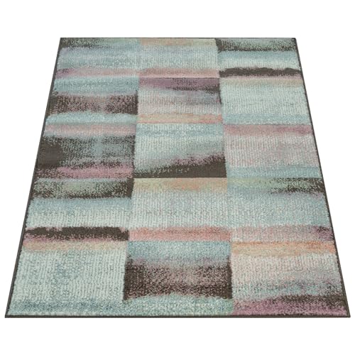 Paco Home Designer Teppich Modern Wohnzimmer Farbverlauf Karo Muster Pastell Grün Gelb Lila, Grösse:60x100 cm Paco Home Designer Teppich Modern Wohnzimmer Farbverlauf Karo Muster Pastell Grün Gelb Lila, Grösse:60x100 cm von Paco Home