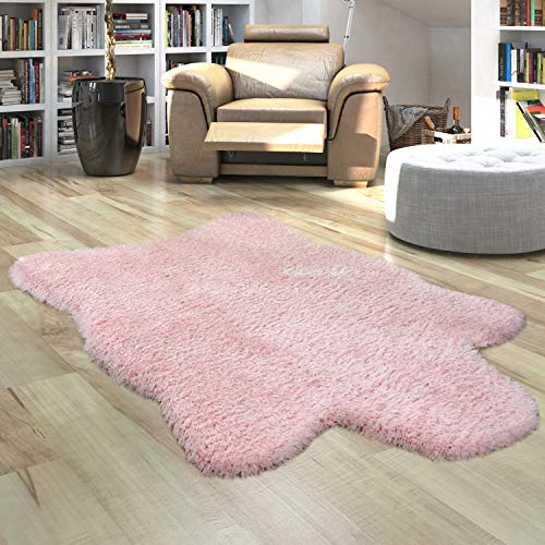 Paco Home Fellteppich Kunstfell XXL Imitat Flokati Stil Hochflor Versch. Größen u. Farben, Grösse:120x160 cm, Farbe:Pink von Paco Home