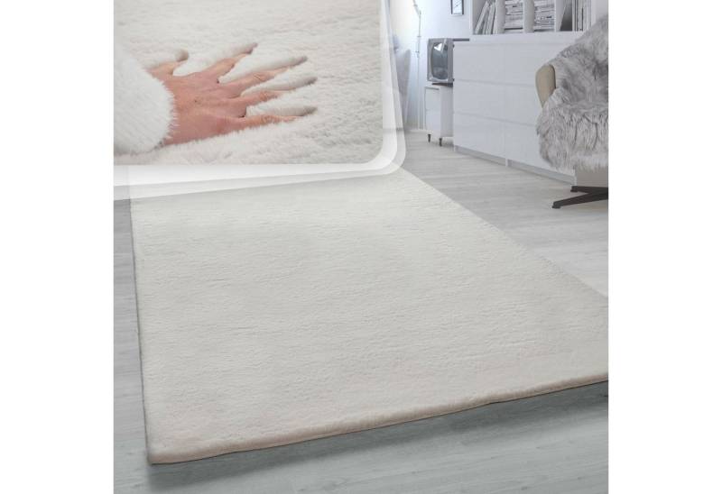 Paco Home Fellteppich Rabbit 780, rechteckig, Höhe: 26 mm, Kunstfell, Kaninchenfell-Haptik, ein echter Kuschelteppich, Uni-Farben von Paco Home