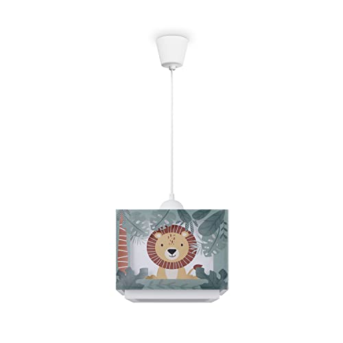 Paco Home Hängelampe Kinderzimmer Deckenlampe Pendelleuchte Lampenschirm Stoff E27 Löwe Dschungel Im Dunkeln Leuchtend Paco Home Hängelampe Kinderzimmer Deckenlampe Pendelleuchte Lampenschirm Stoff E27 Löwe Dschungel Im Dunkeln Leuchtend von Paco Home