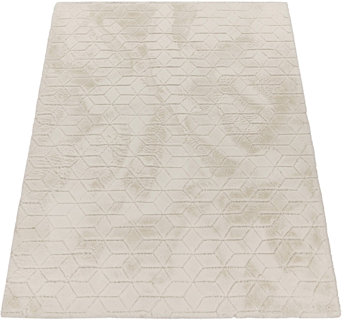 Paco Home Hochflor-Teppich Arnheim 745, rechteckig, Höhe: 26 mm, Uni Farben, modernes geometrisches Design, besonders weich Paco Home Hochflor-Teppich Arnheim 745, rechteckig, Höhe: 26 mm, Uni Farben, modernes geometrisches Design, besonders weich von Paco Home