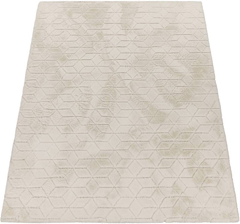 Paco Home Hochflor-Teppich Arnheim 745, rechteckig, Höhe: 26 mm, Uni Farben, modernes geometrisches Design, besonders weich von Paco Home