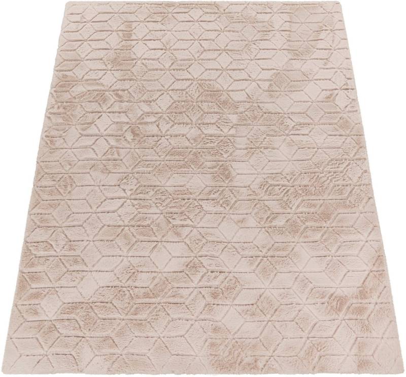 Paco Home Hochflor-Teppich Arnheim 745, rechteckig, Höhe: 26 mm, Uni Farben, modernes geometrisches Design, besonders weich Paco Home Hochflor-Teppich Arnheim 745, rechteckig, Höhe: 26 mm, Uni Farben, modernes geometrisches Design, besonders weich von Paco Home