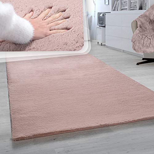 Paco Home Hochflor Teppich Für Wohnzimmer Softes Kaninchenfell Imitat Kunstfell In Rosa, Grösse:Ø 160 cm Rund Paco Home Hochflor Teppich Für Wohnzimmer Softes Kaninchenfell Imitat Kunstfell In Rosa, Grösse:Ø 160 cm Rund von Paco Home