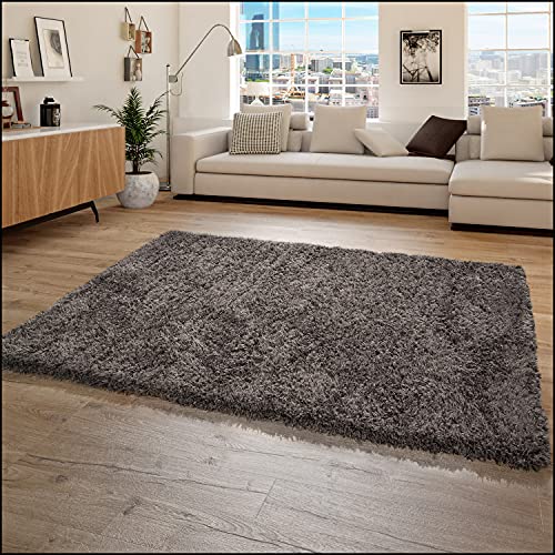 Paco Home Hochflor Teppich Kuschelig Modern Shaggy Flokati Stil Gemütlich Uni Anthrazit, Grösse:80x150 cm Paco Home Hochflor Teppich Kuschelig Modern Shaggy Flokati Stil Gemütlich Uni Anthrazit, Grösse:80x150 cm von Paco Home