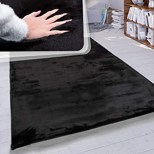Paco Home Hochflor Teppich Wohnzimmer Schlafzimmer Shaggy Modern Flauschiger Fellteppich Weich Fell Imitat Kunstfell Einfarbig, Grösse:200 cm Quadrat, Farbe:Schwarz Paco Home Hochflor Teppich Wohnzimmer Schlafzimmer Shaggy Modern Flauschiger Fellteppich Weich Fell Imitat Kunstfell Einfarbig, Grösse:200 cm Quadrat, Farbe:Schwarz von Paco Home