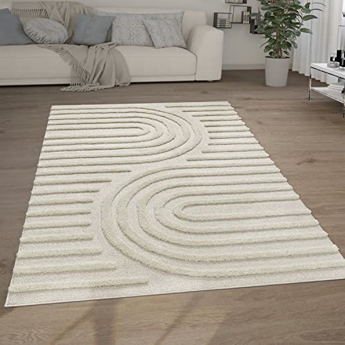 Paco Home Hochflor Teppich Wohnzimmer Shaggy 3D Optik Ethno Boho Vintage Look Weich, Grösse:80x150 cm, Farbe:Creme 7 Paco Home Hochflor Teppich Wohnzimmer Shaggy 3D Optik Ethno Boho Vintage Look Weich, Grösse:80x150 cm, Farbe:Creme 7 von Paco Home