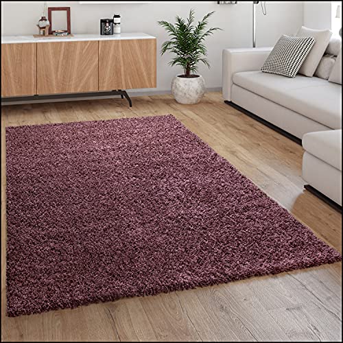 Paco Home Hochflor Teppich Wohnzimmer Shaggy Langflor Modern Einfarbig Ohne Muster, Grösse:140x200 cm, Farbe:Lila Paco Home Hochflor Teppich Wohnzimmer Shaggy Langflor Modern Einfarbig Ohne Muster, Grösse:140x200 cm, Farbe:Lila von Paco Home