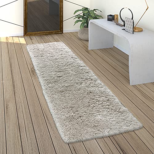 Paco Home Hochflor Teppich Wohnzimmer Shaggy Pastell Einfarbig Weich Flauschig Grau, Grösse:80x150 cm Paco Home Hochflor Teppich Wohnzimmer Shaggy Pastell Einfarbig Weich Flauschig Grau, Grösse:80x150 cm von Paco Home