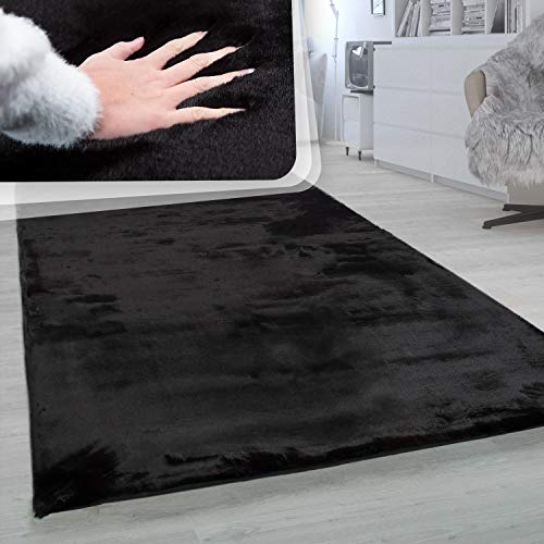 Paco Home Hochflor Teppich Wohnzimmer Super Softes Kaninchenfell Imitat Kunstfell Schwarz, Grösse:Ø 120 cm Rund Paco Home Hochflor Teppich Wohnzimmer Super Softes Kaninchenfell Imitat Kunstfell Schwarz, Grösse:Ø 120 cm Rund von Paco Home