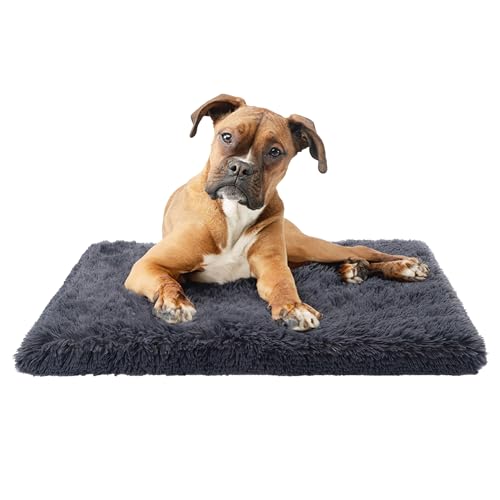 Paco Home Hundebett Katzenbett Flauschig Hundekissen Hundesofa Donut Hundedecke Hund Katze Hundekörbchen Katzenkorb, Farbe:Anthrazit, Größe:50x80 cm von Paco Home