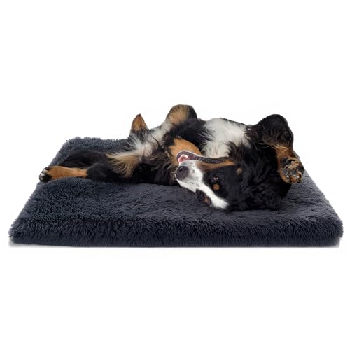 Paco Home Hundebett Katzenbett Flauschig Hundekissen Hundesofa Donut Hundedecke Hund Katze Hundekörbchen Katzenkorb, Farbe:Anthrazit, Größe:80x120 cm von Paco Home