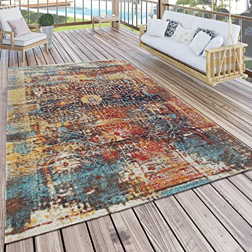 Paco Home In- & Outdoor Teppich Modern Nomaden Design Terrassen Teppich Bunt, Grösse:120x170 cm von Paco Home