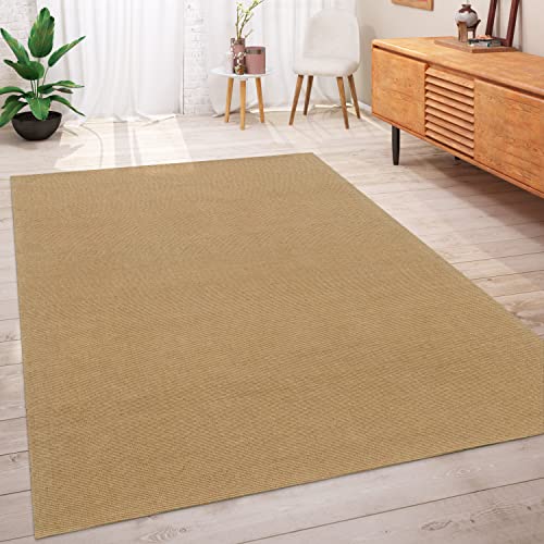 Paco Home Jute Teppich Wohnzimmer Schlafzimmer Boho Style Modern Flachgewebe Naturfaser Handgemacht Ethno Muster Beige Braun, Grösse:80x150 cm, Farbe:Natur 3 von Paco Home