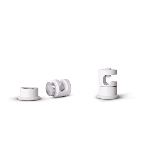 Paco Home Lampenaufhängung Deckenpin Pendelleuchte Decke Affenschaukel Kabelhalter Baldachin Deckenhaken Kabeldurchführung, Lampenart: Deckenhaken, Farbe:Weiß 2er Set von Paco Home