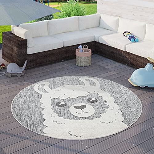 Paco Home Kinderteppich Kinderzimmer Outdoor Teppich Rund Spielteppich Modern 3D Effekt, Grösse:Ø 200 cm Rund, Farbe:Grau 2 Paco Home Kinderteppich Kinderzimmer Outdoor Teppich Rund Spielteppich Modern 3D Effekt, Grösse:Ø 200 cm Rund, Farbe:Grau 2 von Paco Home