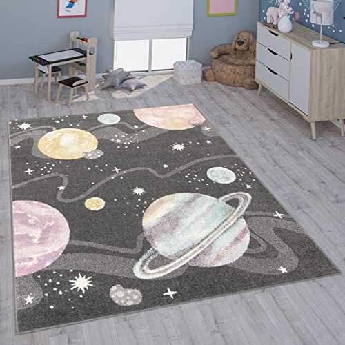 Paco Home Kinderteppich Teppich Kinderzimmer Mädchen Jungs Verschiedene Motive Und Größen, Grösse:133 cm Quadrat, Farbe:Anthrazit Paco Home Kinderteppich Teppich Kinderzimmer Mädchen Jungs Verschiedene Motive Und Größen, Grösse:133 cm Quadrat, Farbe:Anthrazit von Paco Home