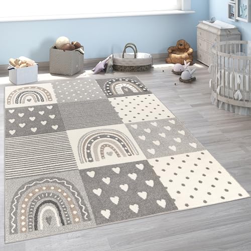 Paco Home Kinderteppich Teppich Kinderzimmer Mädchen Jungs Verschiedene Motive Und Größen, Grösse:80x150 cm, Farbe:Grau 4 Paco Home Kinderteppich Teppich Kinderzimmer Mädchen Jungs Verschiedene Motive Und Größen, Grösse:80x150 cm, Farbe:Grau 4 von Paco Home